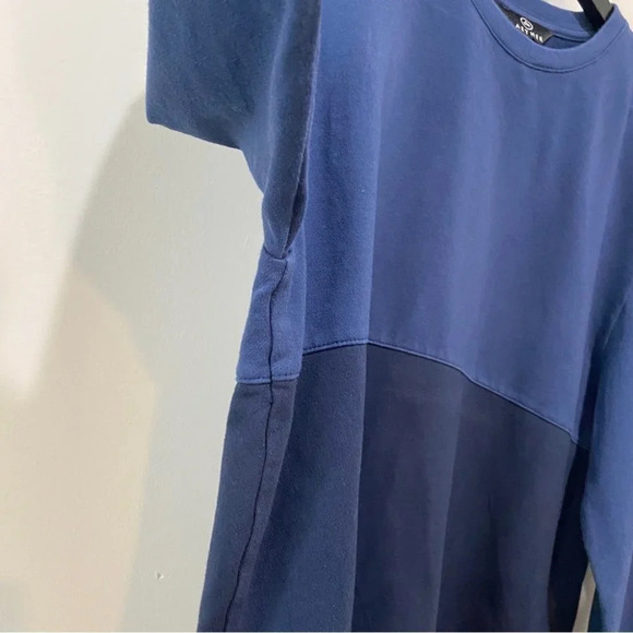 Aether Mens L Pullover Crewneck Color Block Navy Blue Sweatshirt - Picture 13 of 16